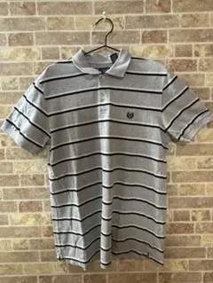 Chaps ボーダー ポロシャツ グレー Mサイズ — image 1