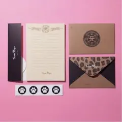 浜崎あゆみ　スクラッチ　TA オリジナルレターセット　Brown　ヒョウ柄　③ — image 1