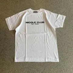 【E1】 NICOLE CLUB for men ロゴTシャツ ホワイト — image 1