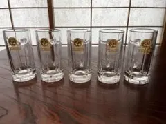 エビスビールジョッキ5個セット(YEBISU ロゴ入りビールグラス昭和レトロ風） — image 1