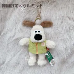 【緑ベスト】韓国限定 ウォレスとグルミット ぬいぐるみキーホルダー 16cm — image 1