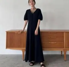 CLANE ブラック 半袖　LADY SHAPE LINE ONE PIECE — image 1