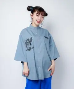 Hatsunex × MERI MAENO オーバーサイズ刺繍シャツ — image 1
