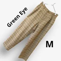Green Eye レディース　秋冬 ウール　チェック　パンツ　ブラウン　M — image 1
