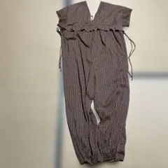 niko and... DRY クシュイージーロンパース キャメルチェック — image 1