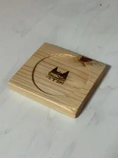 木製コースターD(猫デザイン刻印入り) — image 1