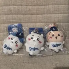 ちいかわ×MLB TOKYO SERIES マスコット ドジャース 3点セット — image 1