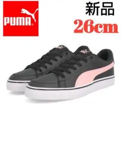 【新品】プーマPUMA(Vコートバルク)スニーカー黒【26cm】 — image 1