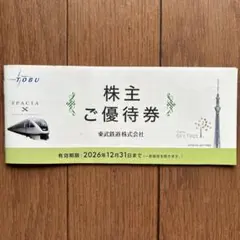 東武鉄道株主ご優待券　一部欠 — image 1