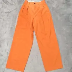 新品未使用 ROPÉジュン日本製ハイライズカジュアルパンツ38オレンジタック入り — image 1