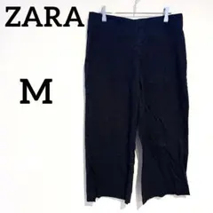ZARA ザラ ワイドパンツ 【M】 ブラック 黒 レディース ボトムス パンツ — image 1