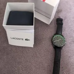 LACOSTE 腕時計 本体 ブラック グリーン — image 1