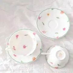 ノリタケ❤アペルト❤カップ＆ソーサー ２客❤ボーンチャイナ — image 1