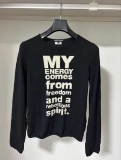 COMME des GARCONS ロゴニット 長袖 ブラック S — image 1