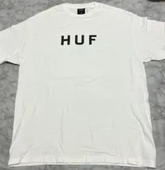 【大人気XL】HUF ハフ ビッグロゴ Tシャツ ホワイト ストリート 古着 — image 1