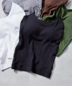 新品タグ付き FRUIT OF THE LOOM カップ付きキャミソール 黒 — image 1