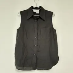【新品・未使用】MaxMara リネン ノースリーブシャツ — image 1