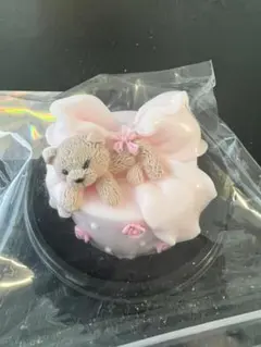 ⚠️最終お値下げです⚠️クマのスクイーズピンクリボン付き — image 1