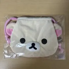 【新品】コリラックマ ぬいぐるみ巾着　フェイス巾着 — image 1
