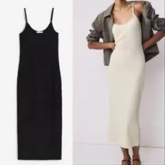 H&M 2枚セット　クリンクルジャージーワンピース　キャミワンピース — image 1