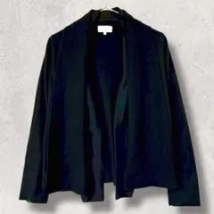 トラサルディ⭐︎TRUSSARDI ⭐︎カーディガン⭐︎ウール100% ⭐︎薄手⭐︎黒⭐︎M — image 1