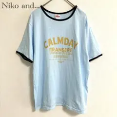 【niko and...】リンガーTシャツ ライトブルー Mサイズ カジュアル — image 1