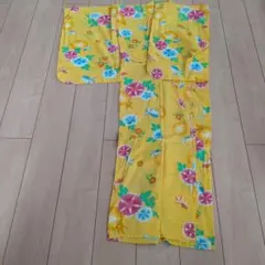 子供用浴衣 140サイズ 黄色 朝顔柄 — image 1