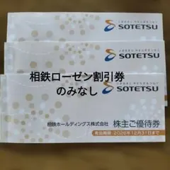 相鉄ホールディングス 株主ご優待券 3枚セット　相鉄ローゼン割引券なし — image 1