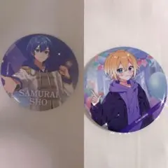めろんぱーかー のっき サムライ翔 缶バッジセット — image 1