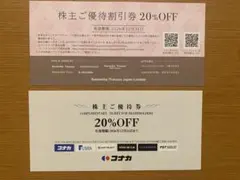 サマンサタバサ コナカ 株主優待割引券 20%OFF — image 1