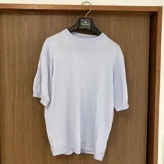MUJI 半袖ニット Tシャツ ライトブルー Mサイズ — image 1