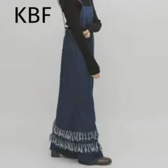 KBF ケービーエフ　フリンジデニムキャミワンピース　ロングワンピース　デニム — image 1