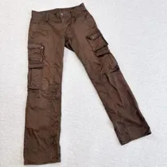 NICOLE CLUBボンディングデザインカーゴパンツブラウン　ラメ　サイズ46 — image 1