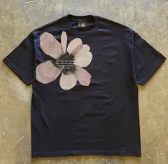 9 ONE フラワーグラフィック Tシャツ ブラック archive y2k — image 1