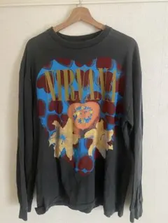 NIRVANA ハートプリント 長袖スウェット ブラック XL — image 1