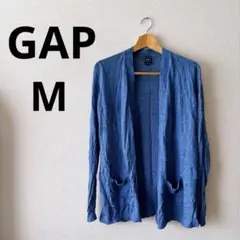 GAP 青 カーディガン Mサイズ ポケット付き — image 1