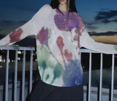 新品未使用　LOW RESOLUTION FLOWER KNIT TOP — image 1