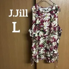 美品✨J.Jill【L】フラワープリント ノースリーブ チュニック おしゃれ — image 1