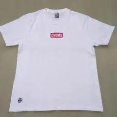 CHUMS　チャムス　ボックスロゴ　半袖カットソー　白　赤 — image 1