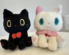 C.C.Cats　C.C.キャッツ　ぬいぐるみ　黒猫　白猫　小物入れ — image 1