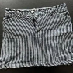 ヒッコリーストライプ デニム タイトスカート ミニ丈 — image 1