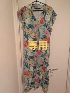 ZARA BASIC ボタニカル花柄ワンピース — image 1