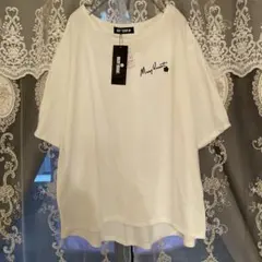MARY QUANT ☆ロゴ刺繍 Tシャツ ホワイト袖と後ろのタックが可愛い♡ — image 1