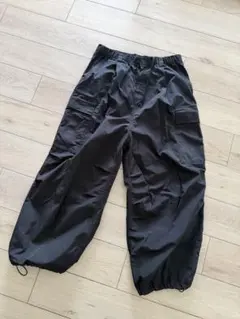 フリークスストア　バルーンカーゴパンツ ワイド 黒 ナイロン　ドロスト — image 1