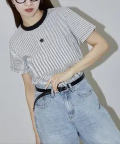 MARY QUANT ボーダーTシャツ 半袖 — image 1