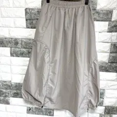 美品【KocoLine】ココラインドロストデザイン スカート Ｍ〜Ｌベージュ — image 1