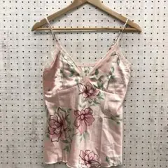 00’ｓ Y2K セレカジ 古着 胸元レーストリム 花柄 プリントサテンキャミ — image 1