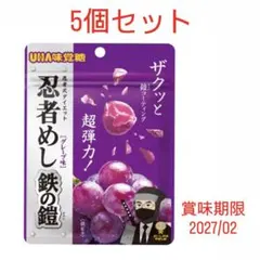 【即日発送】UHA味覚糖　忍者めし 鉄の鎧　グレープ味　5点セット — image 1
