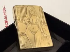 新品 綺麗ZORRO ビキニ少女の両目彫刻加工 オイルライター真鍮製 — image 1