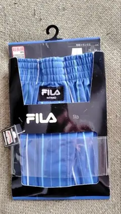 新品未使用　FILA INTIMO 布帛トランクス Mサイズ ブルー ストライプ — image 1